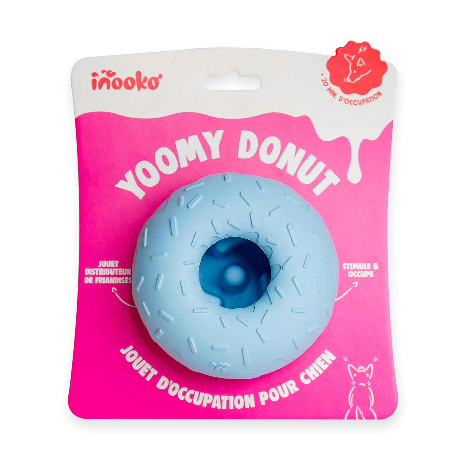 Beschäftigungsspielzeug für Hunde - Yoomy Donut - Blau