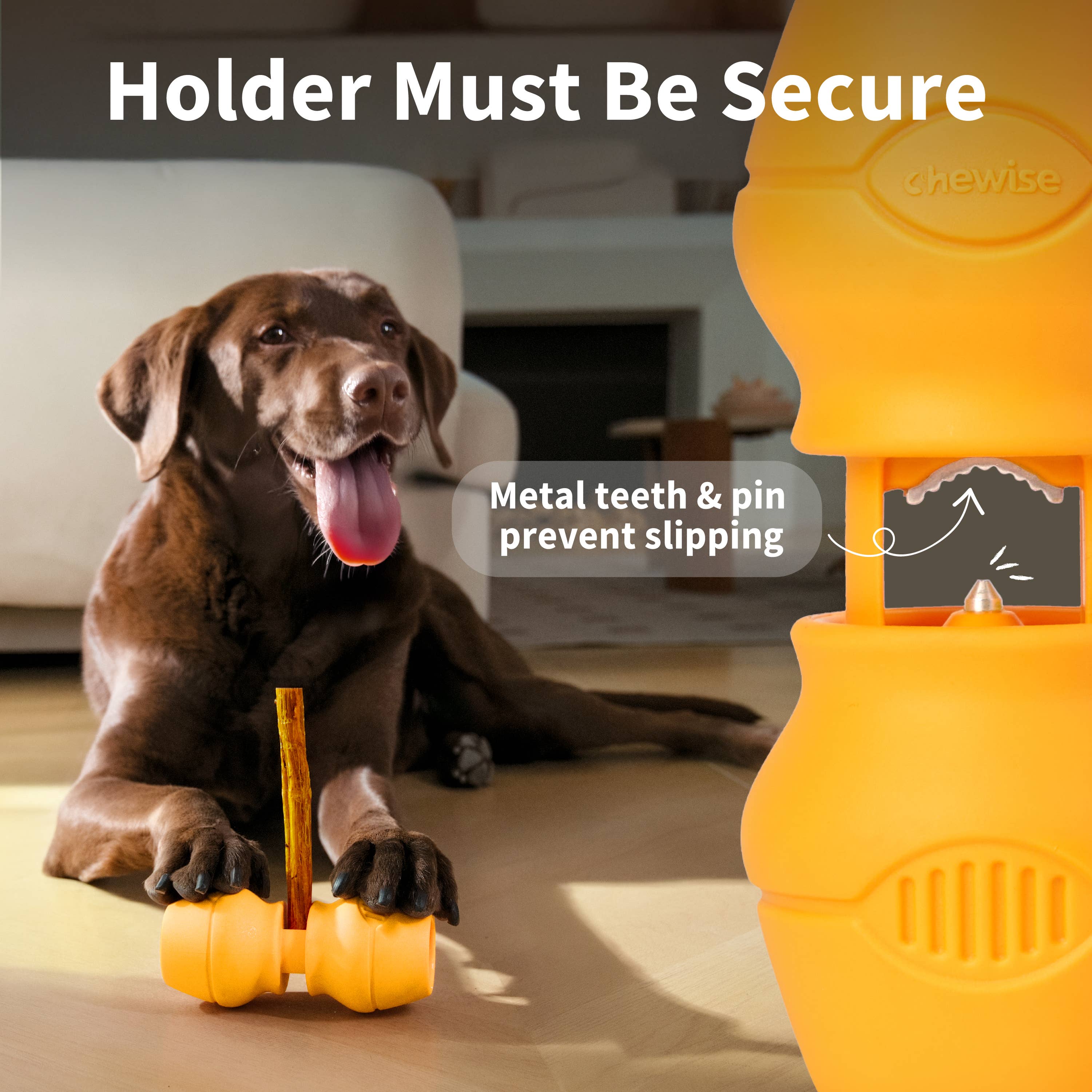 Sicherer Kauknochenhalter | Standard | Packung mit 5 Stück | Hunde 9–32 kg