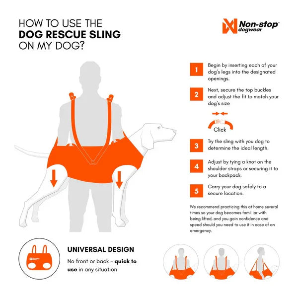 Dog rescue sling, non-stop dogwear