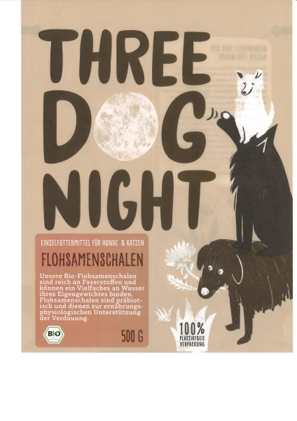 Bio-Flohsamenschalen, Three Dog Night, 350 g
