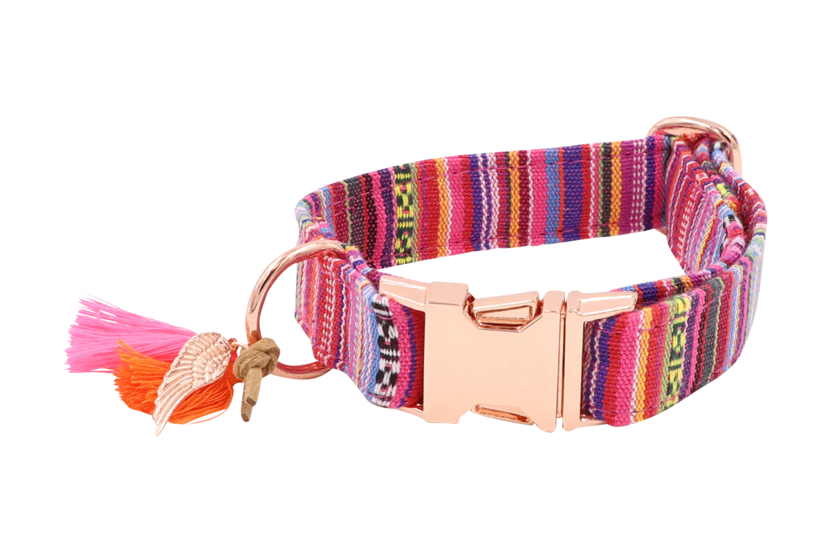 Halsband Boho Pink/Gold, Pellina