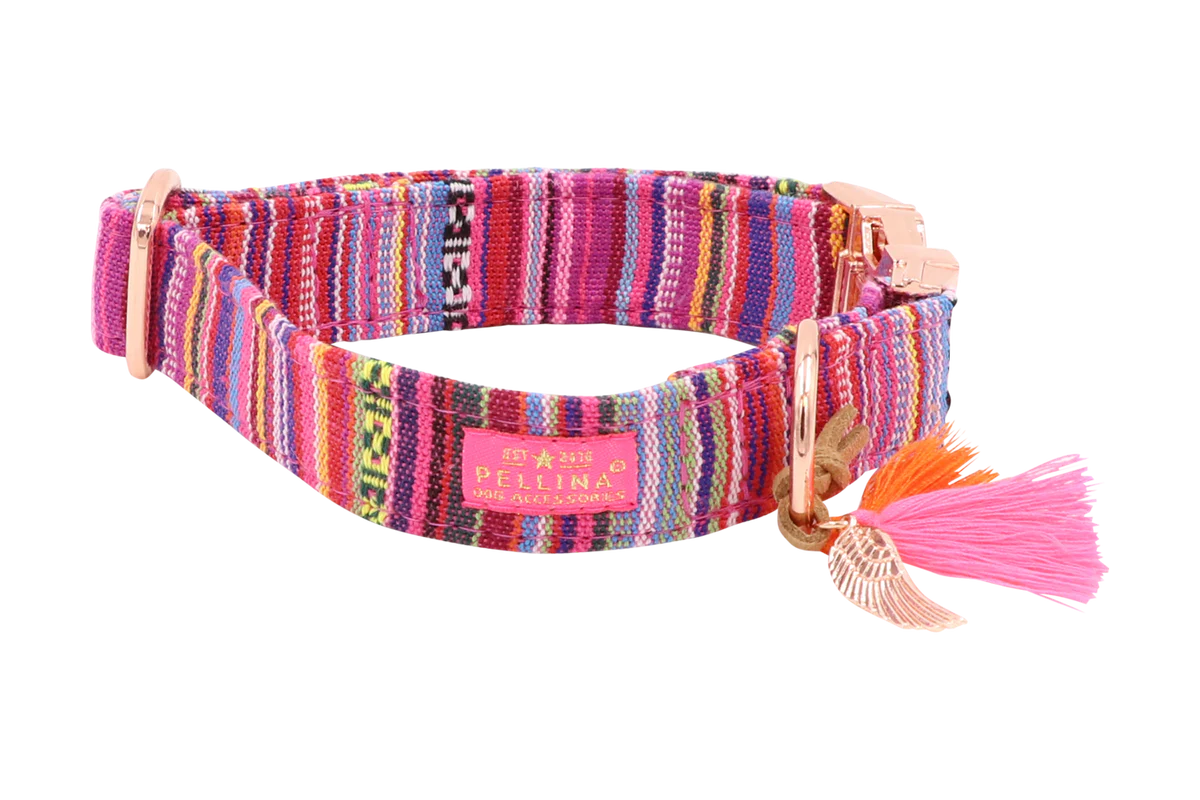 Halsband Boho Pink/Gold, Pellina