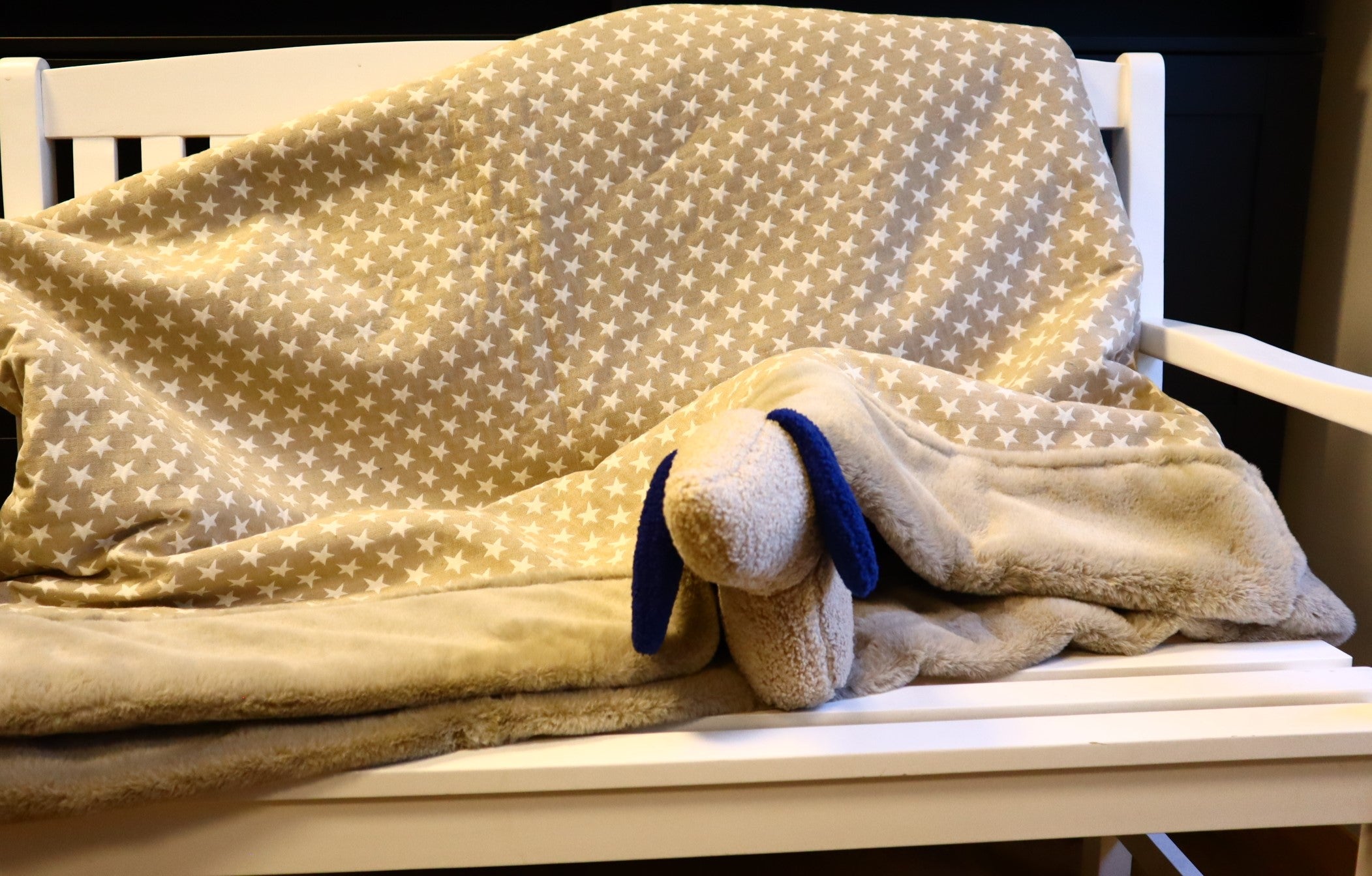 Schlafsack Sterne Jaquardstoff, Hundemüde