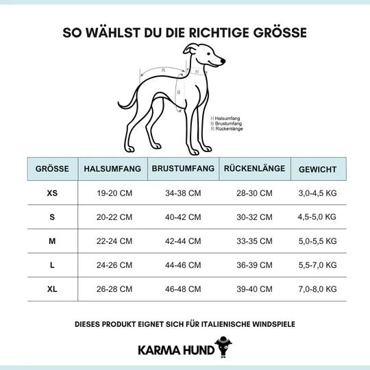 Fleece Overall Windspiele, Karma Hund