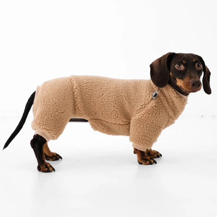 Hundepullover 'Teddy Overall Dackel', Karma Hund, beige