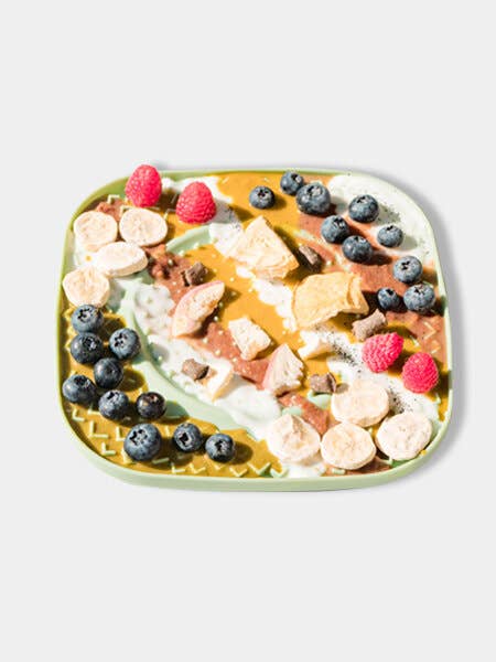 Lick-Matte für Hunde und Katzen - YoomY Platte - Grün