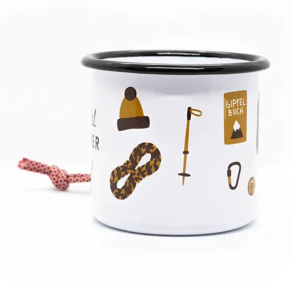 Outdoor Emaille-Becher, Roadtyping, 250 ml