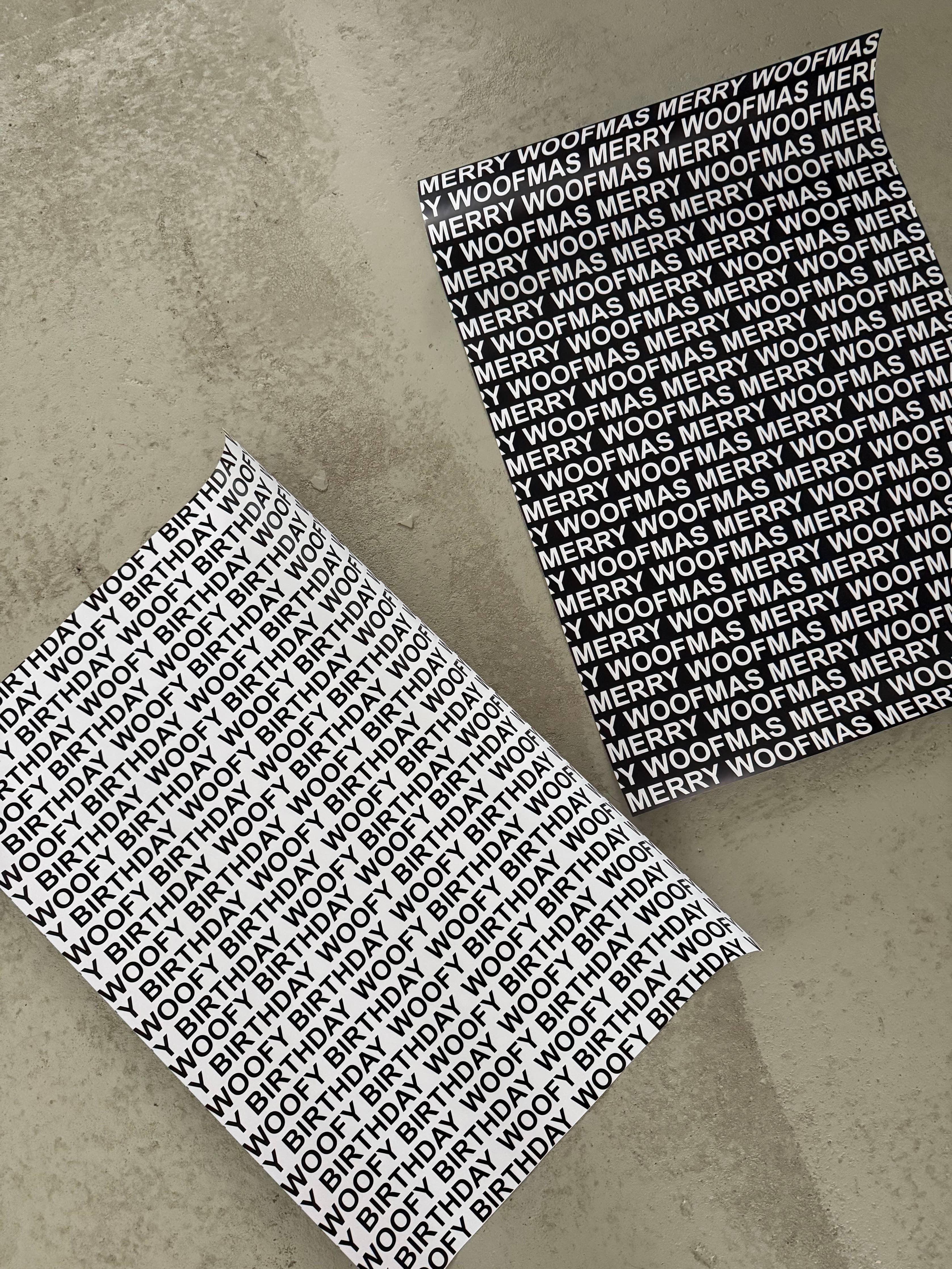 Geschenkpapier MERRY WOOFMAS, Lieblingspfote