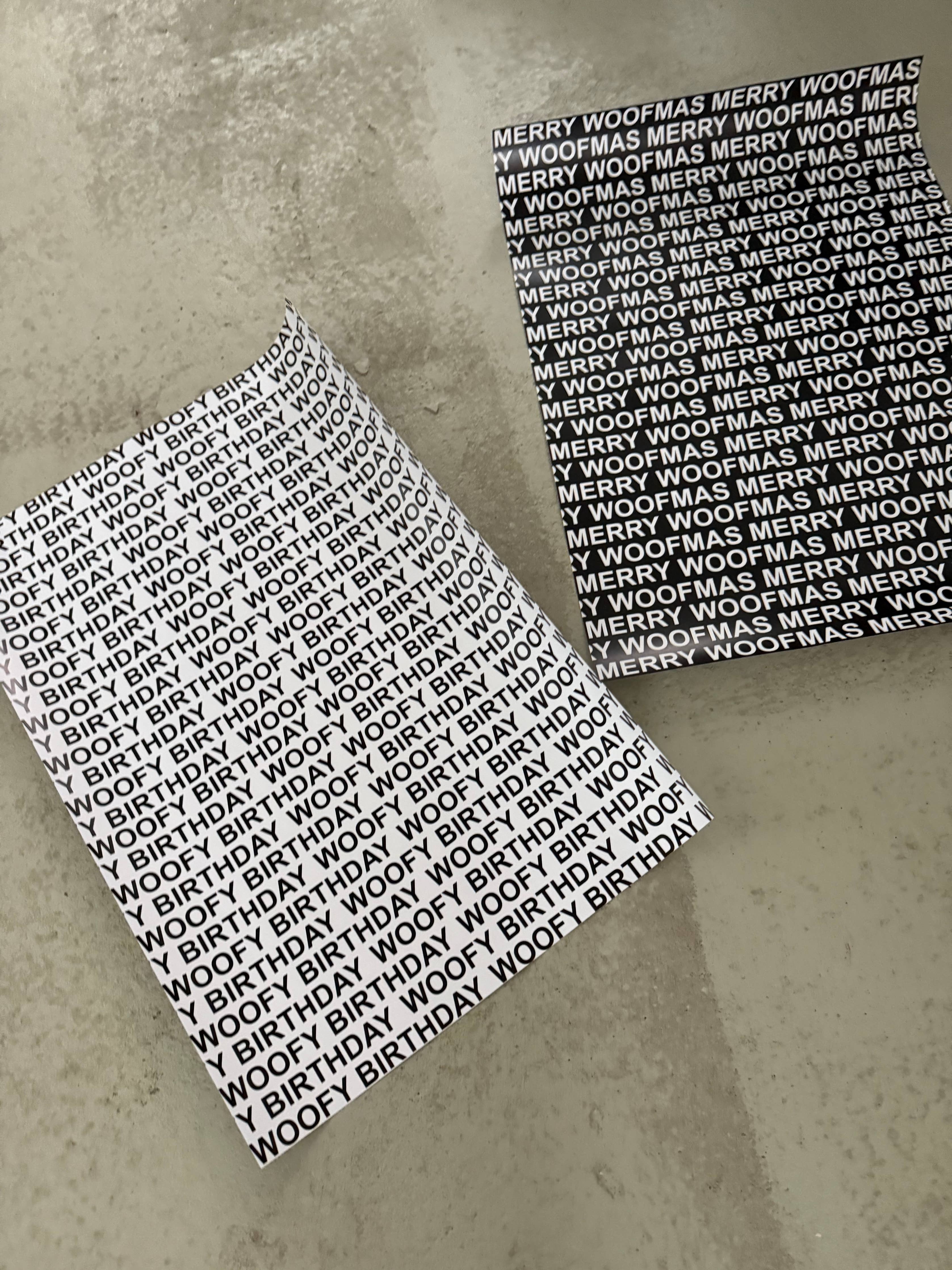 Geschenkpapier MERRY WOOFMAS, Lieblingspfote