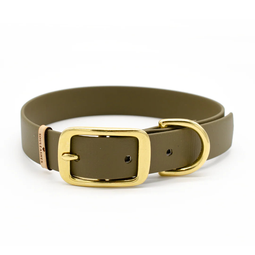 Halsband Biothane mit Lederhaptik, Souleashes