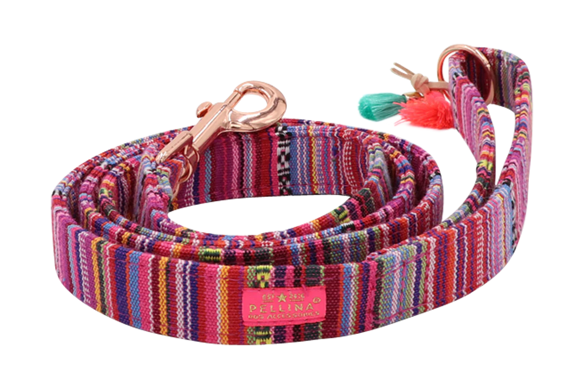 Hundeleine Boho Pink/Gold, Pellina