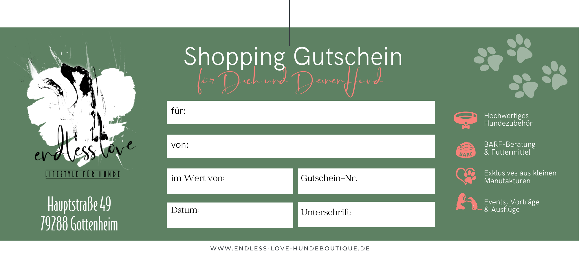 Endless Love Geschenkgutschein