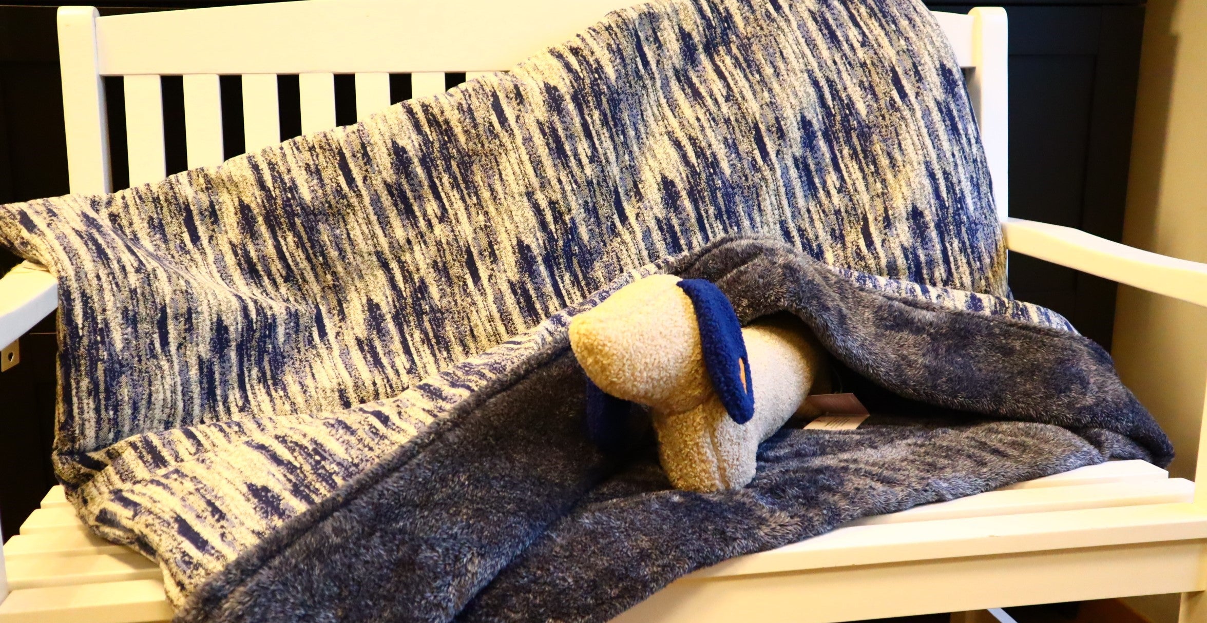 Schlafsack Streifen Jaquardstoff, Hundemüde