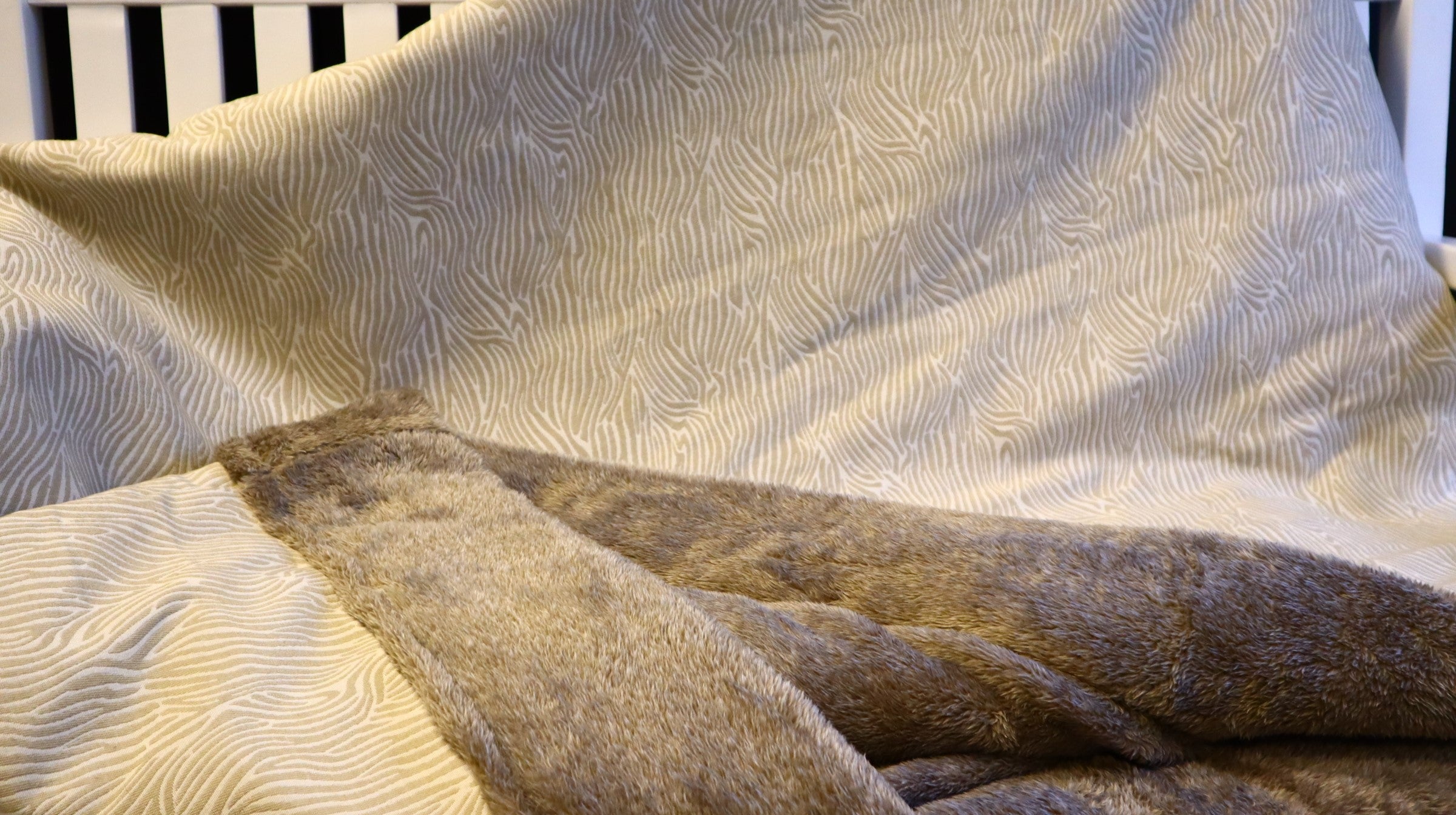 Schlafsack Zebra Jaquardstoff, Hundemüde