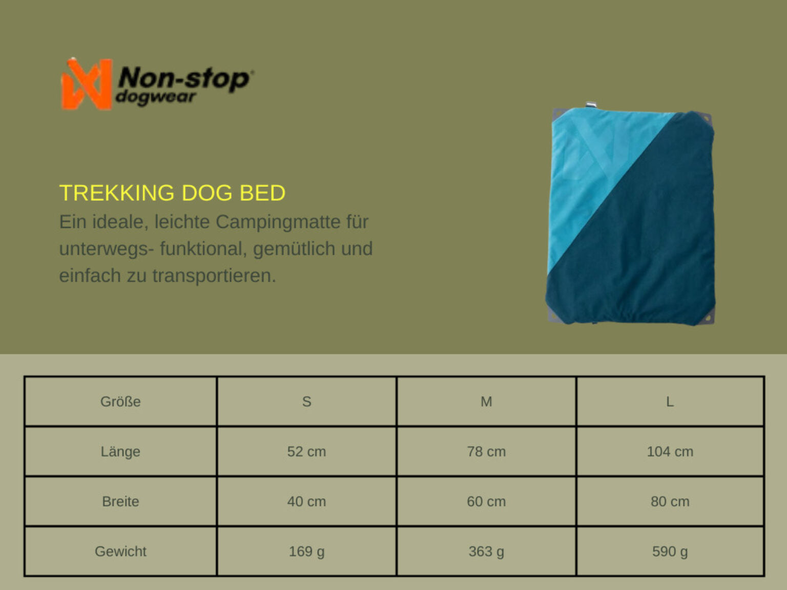 Trekking dog bed, Non-stop dogwear