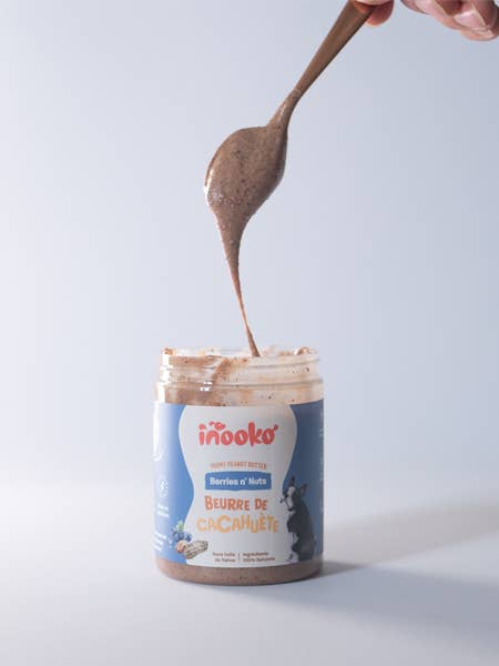 Erdnussbutter für Hunde – Blaubeere und Erdbeere – INOOKO