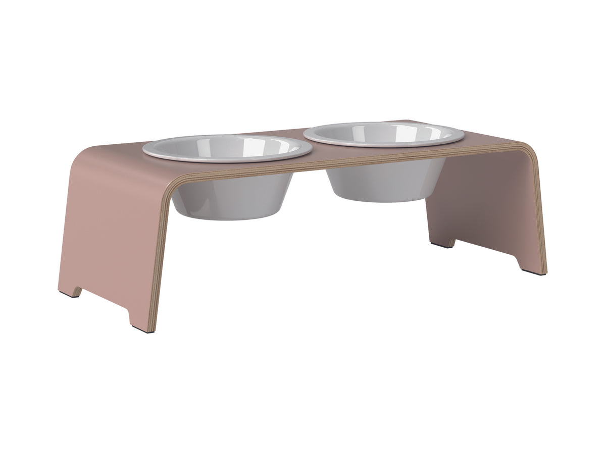 Futterstation 'Dogbar' Double mit weißen Keramiknäpfen, Dogbar