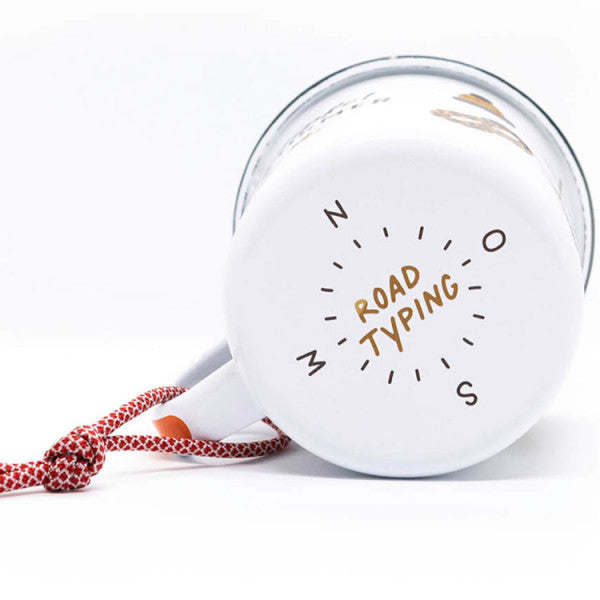 Outdoor Emaille-Becher, Roadtyping, 250 ml