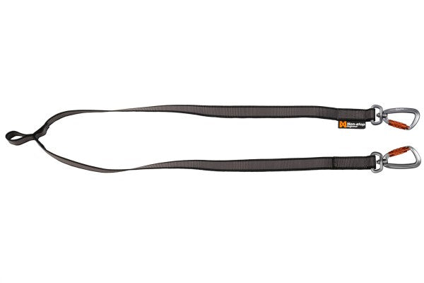 Zugleine 'Bungee Touring Double', schwarz, 23mm, Non-stop Dogwear